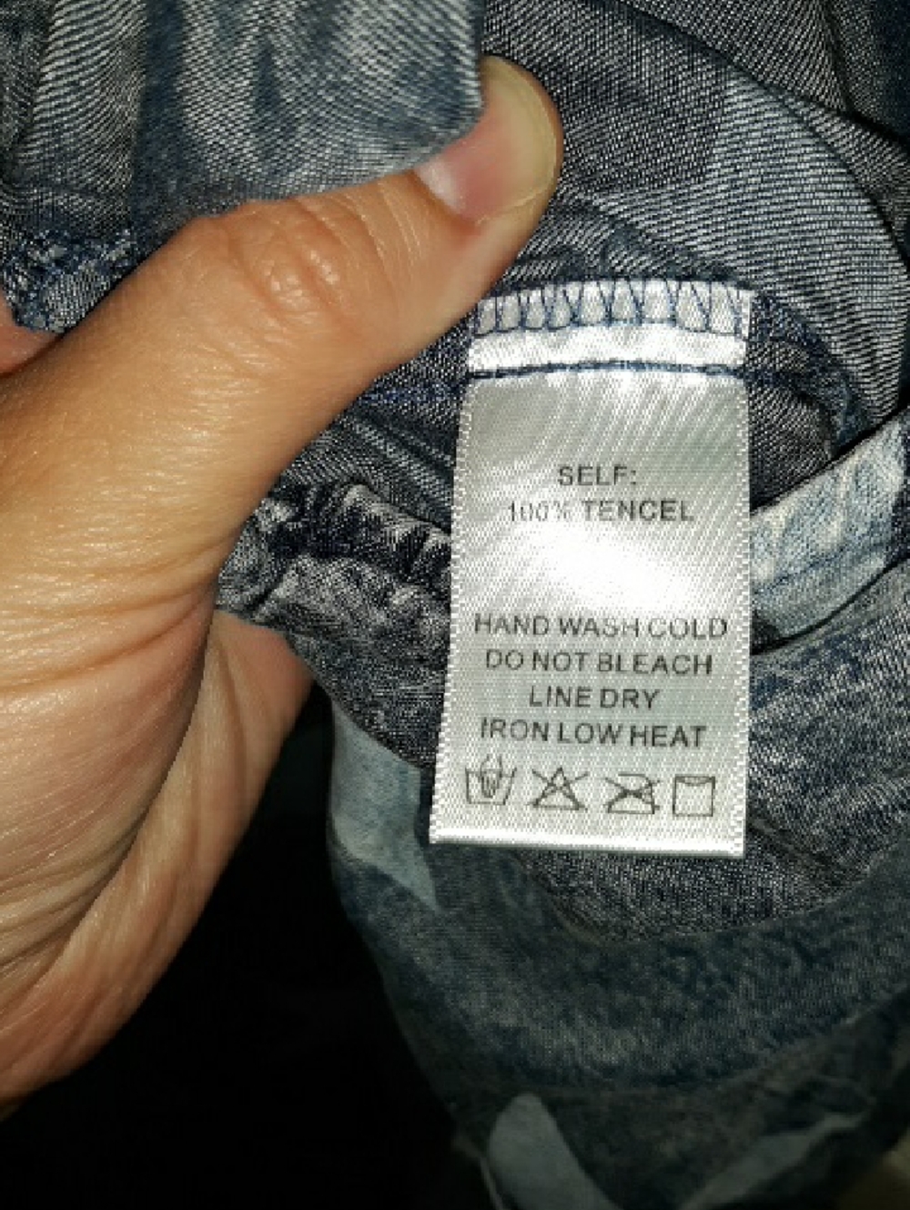 ee:some vintage lightweight  oversized mineral blue/white star pattern overall - Picture 12 of 15